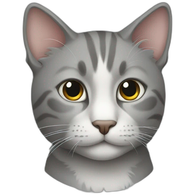 cat gray emoji