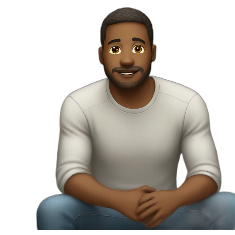 sitting on a park emoji
