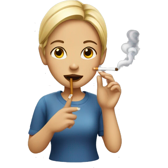 Girl with cigaret emoji