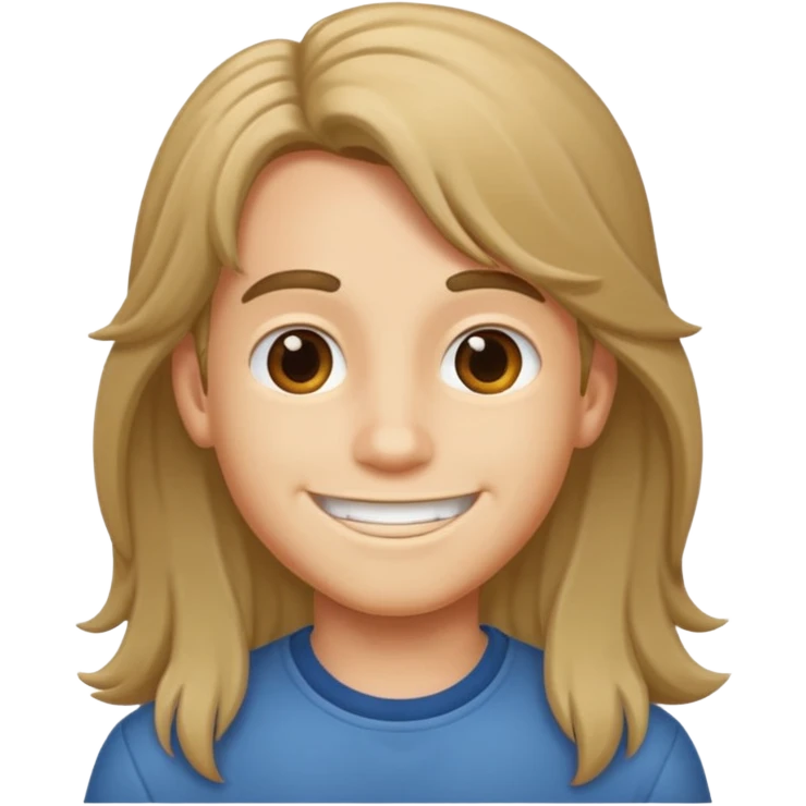 Make a boy with little long hair emoji