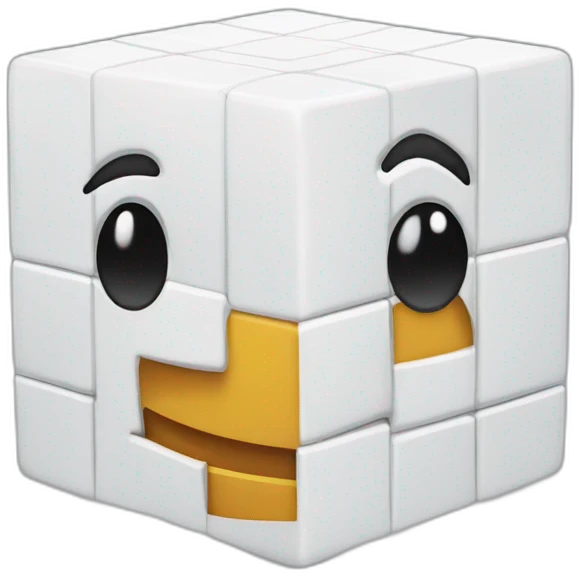 Rubiks Cube head emoji