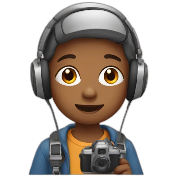 Kid making videos emoji