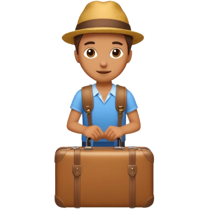 traveler with suitcase emoji