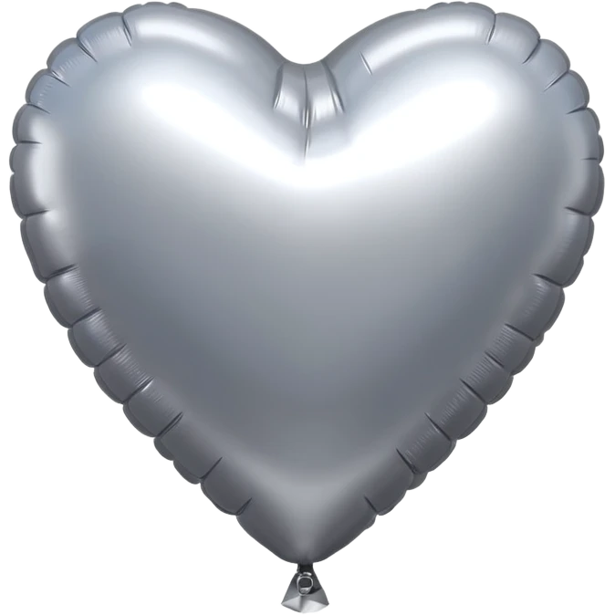 silver heart baloon emoji