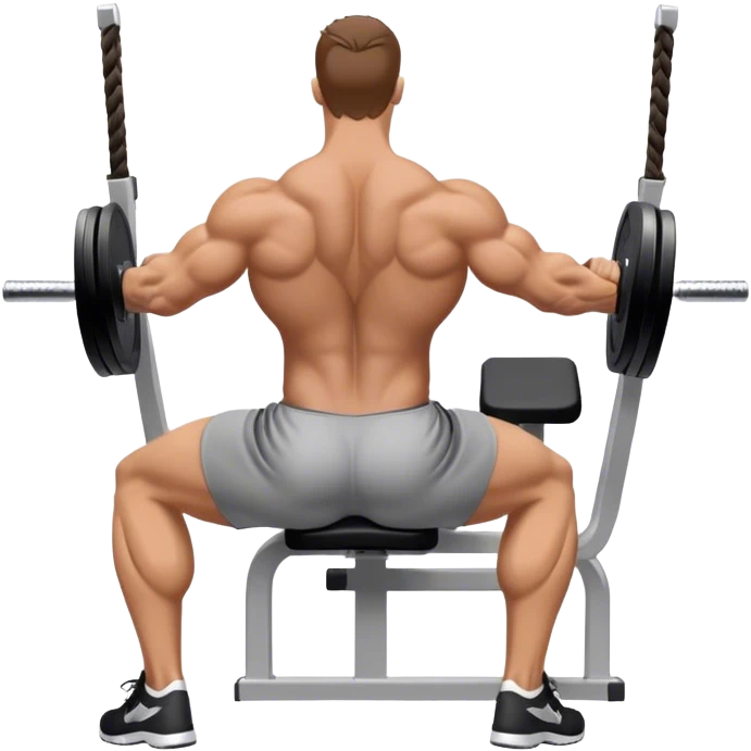 bodybuilder upper-back row exercise emoji