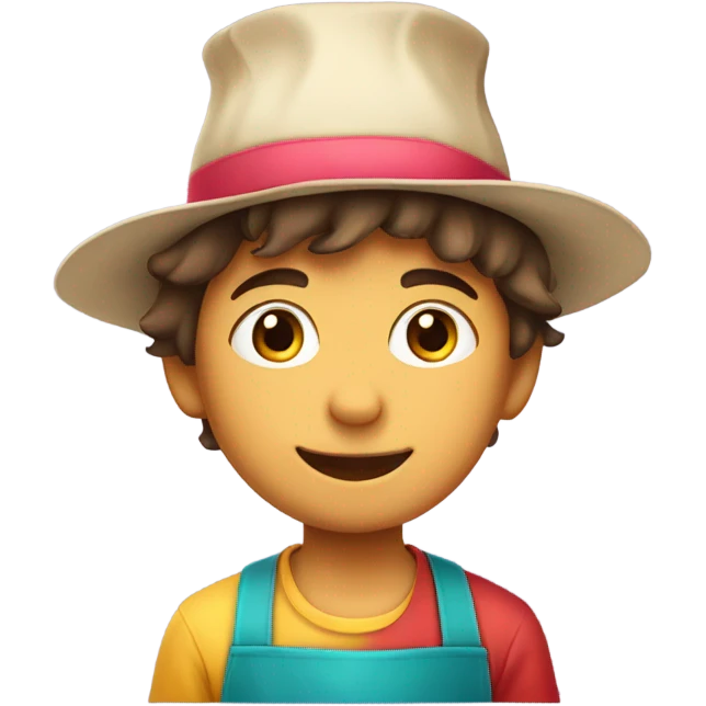 boy in apron and hat emoji