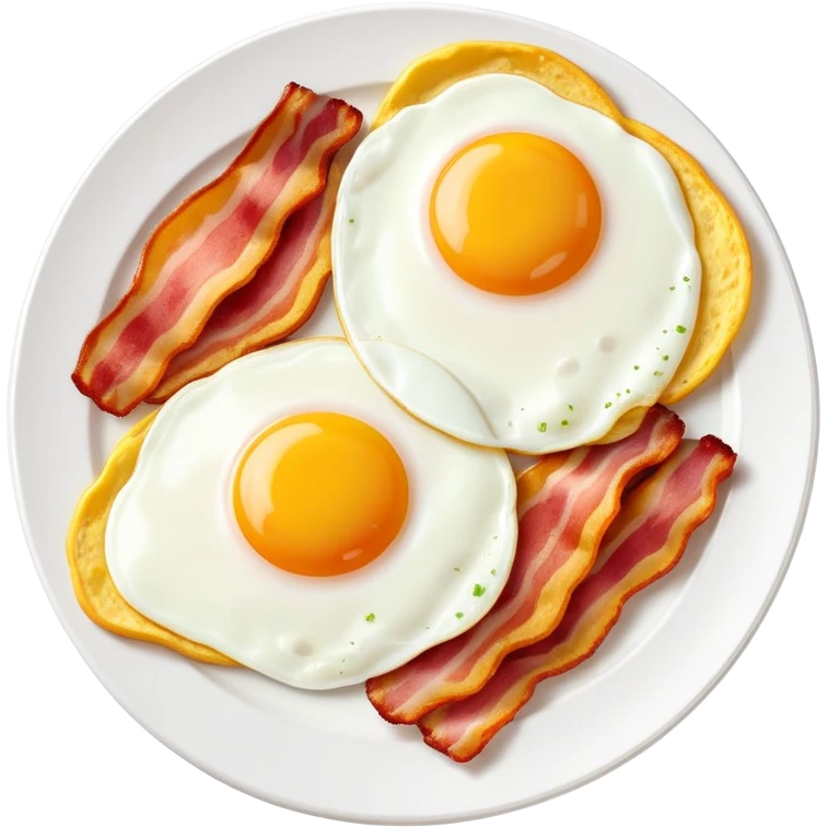 Bacon and eggs breakfast plate emoji