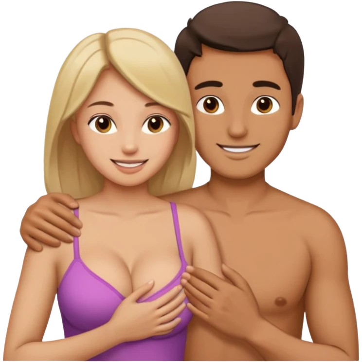 erkek çıplak kızın memelerini elliyor emoji