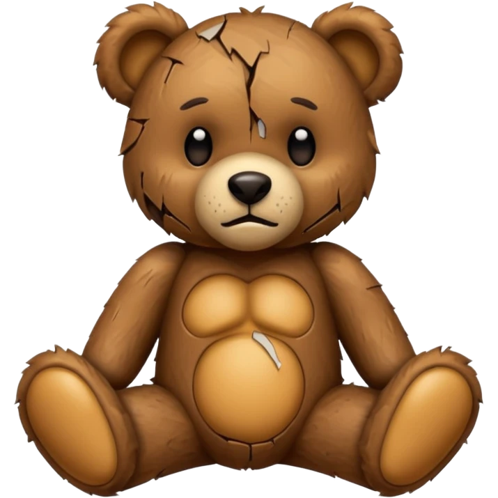Hurt teddy bear emoji