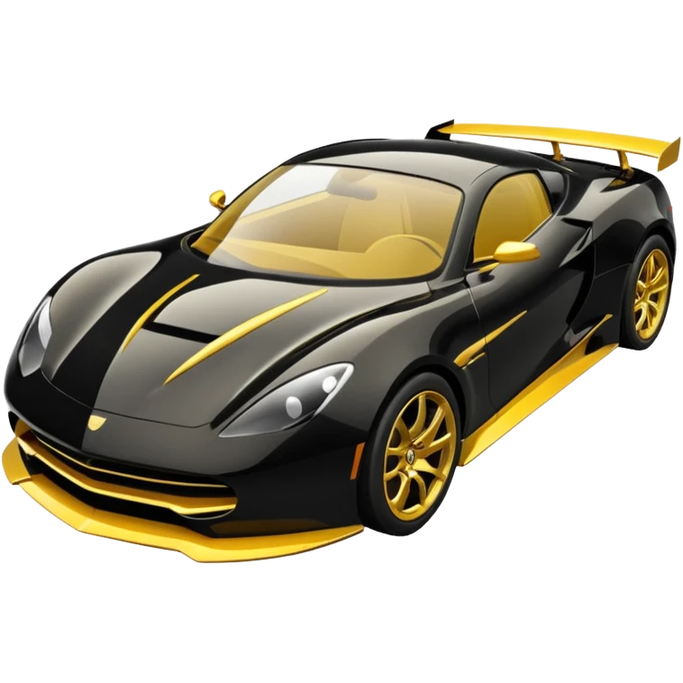 a sleek black gold yellow emoji