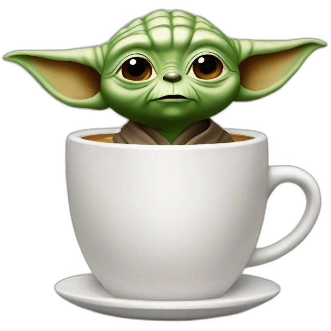 yoda with coffee emoji