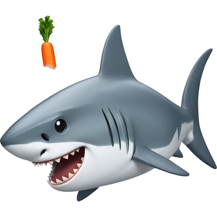Shark with a carrot emoji