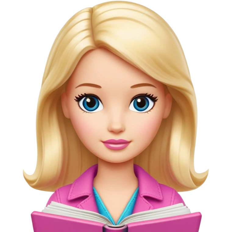 barbie writing on her journal emoji