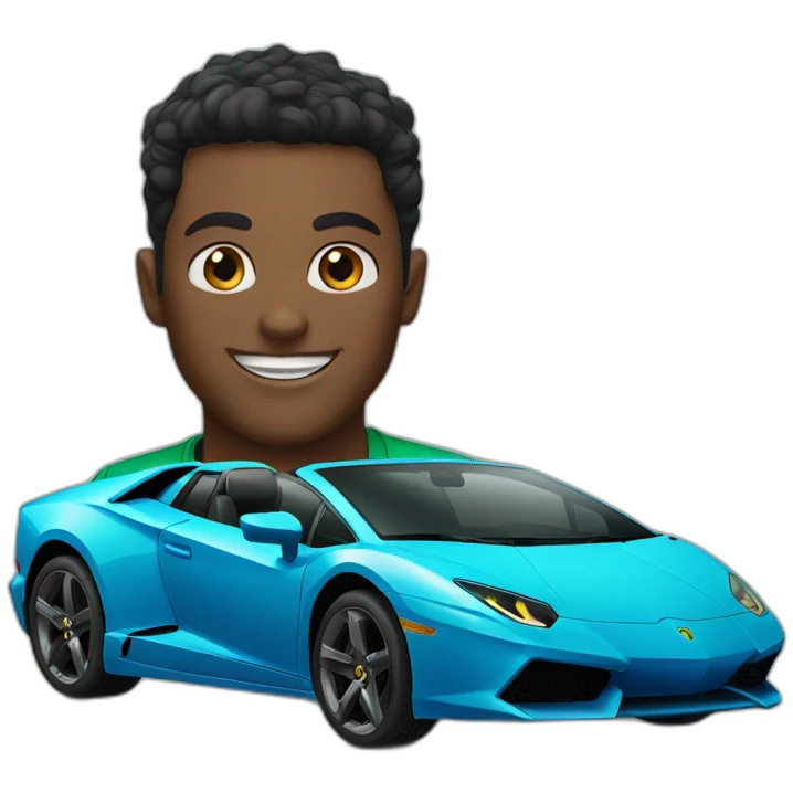 green and blue lambo emoji