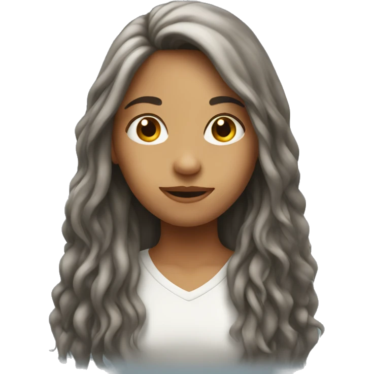 Long haired girl  emoji