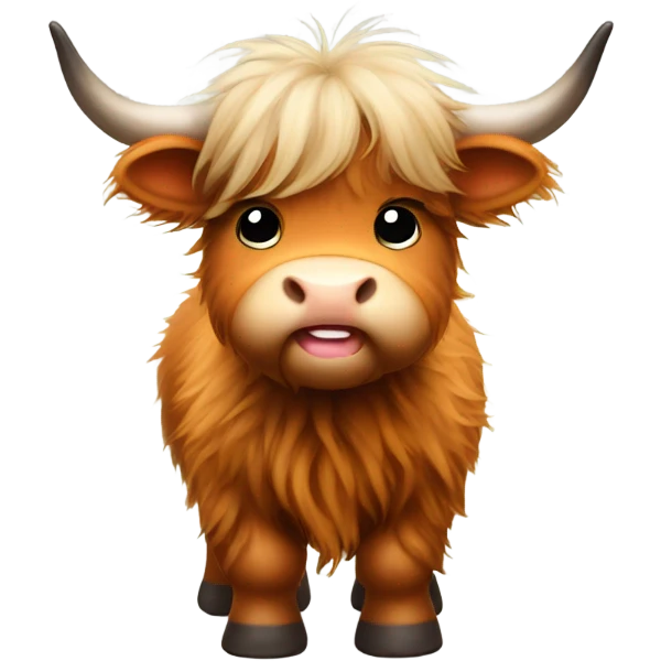 Baby highland cow emoji