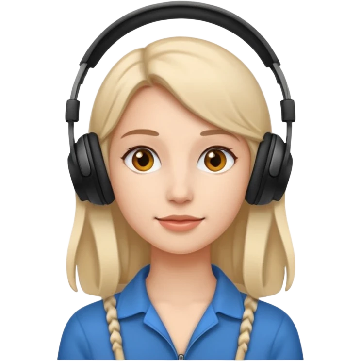 woman with on-ear headphones emoji