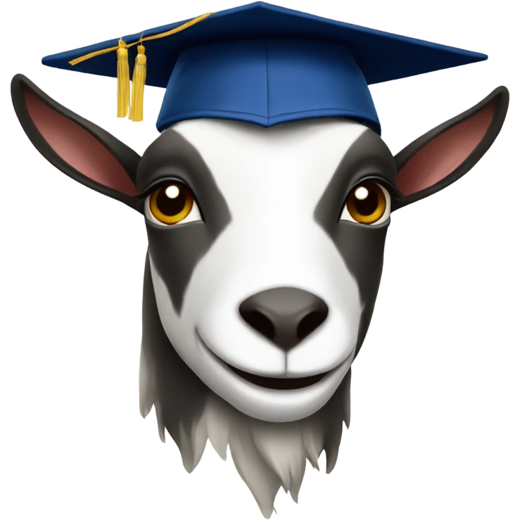 goat with graduation hat emoji