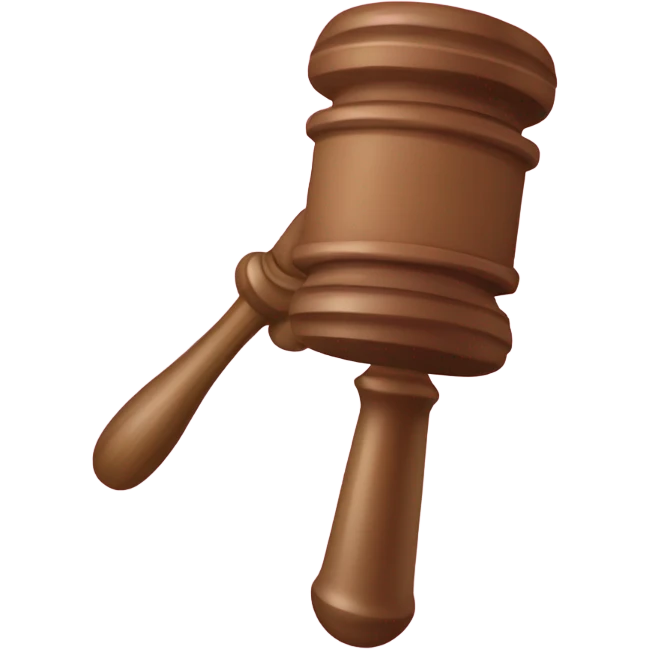 Pink judge mallet emoji