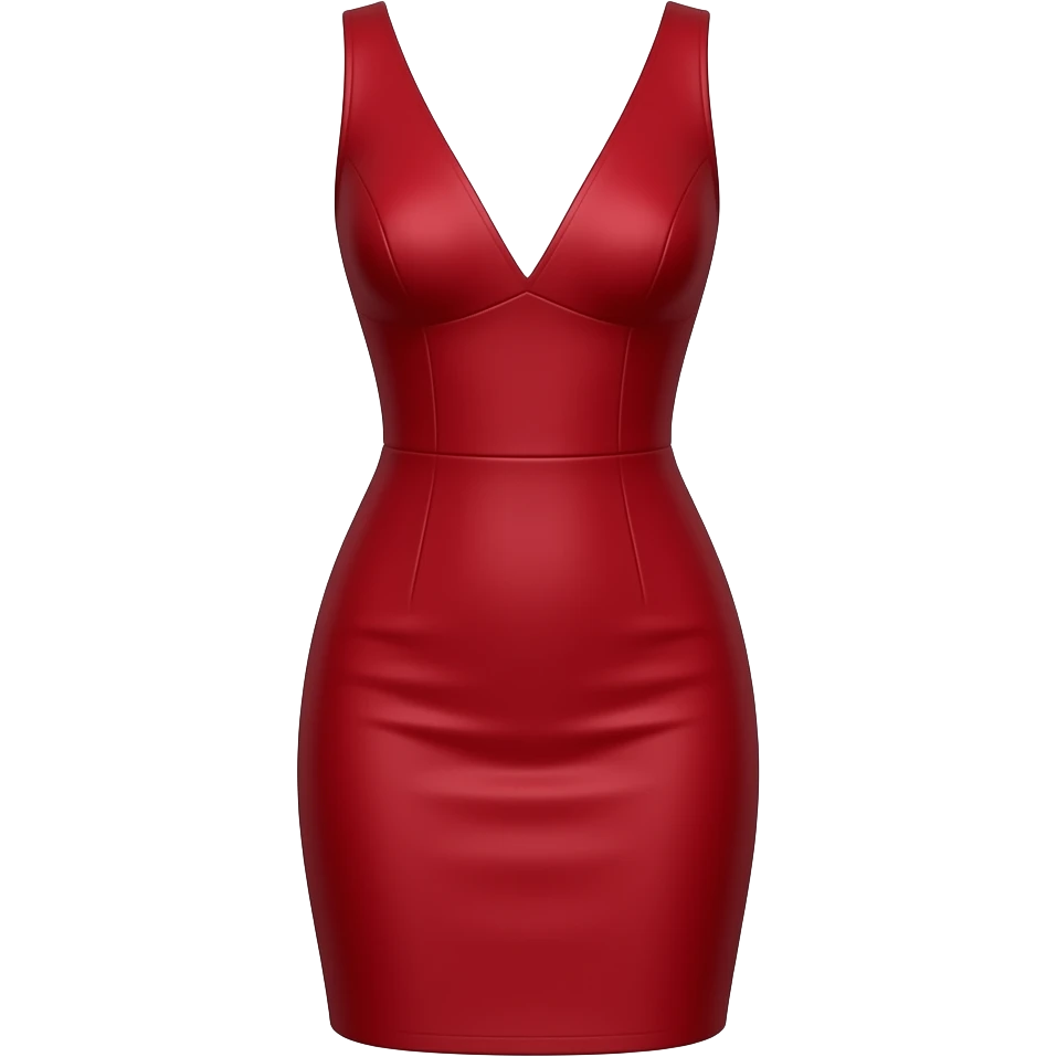 Vestido largo ajustado de color rojo con escotes emoji