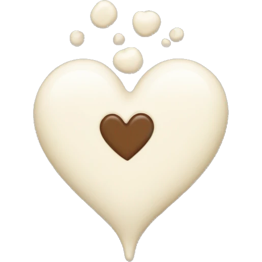 Milk-colored heart emoji