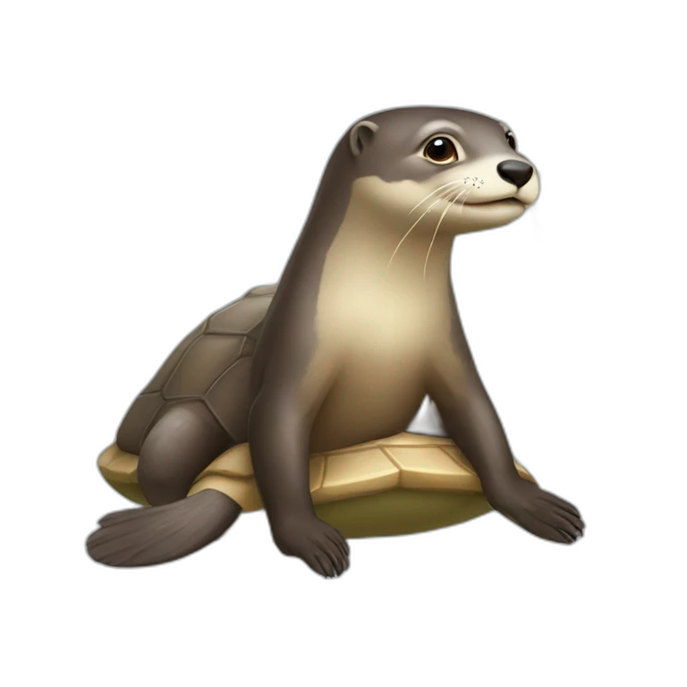 loutre sur tortue sur singe emoji