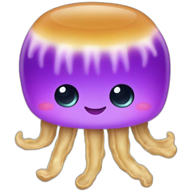 Peanut butter jelly time cute baby jellyfish emoji