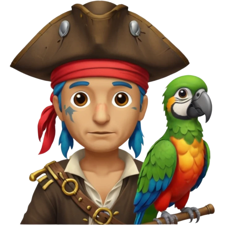 pirate and parrot emoji