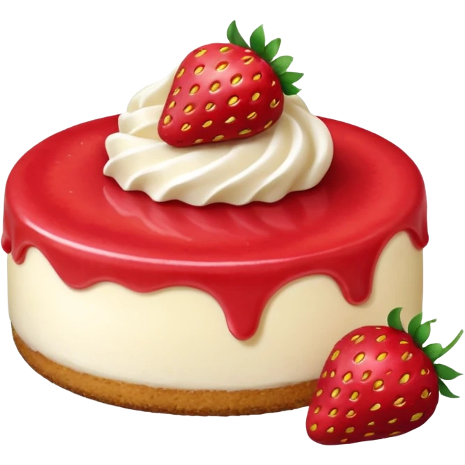 Strawberry cheesecake emoji