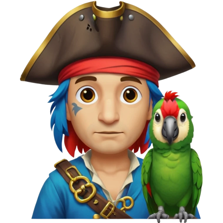 pirate and parrot emoji