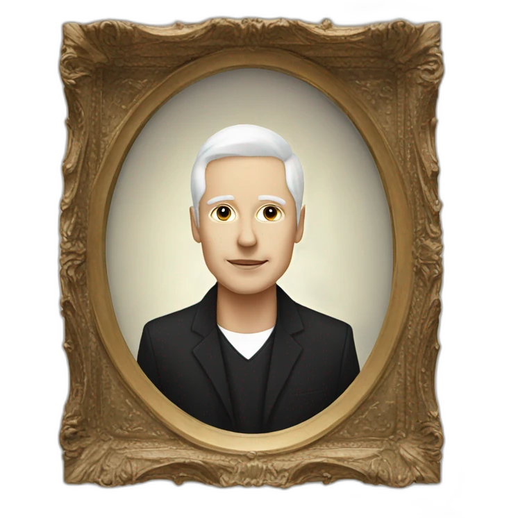funeral white portrait in a frame emoji