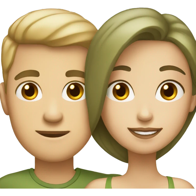 white and olive skinned couple emoji