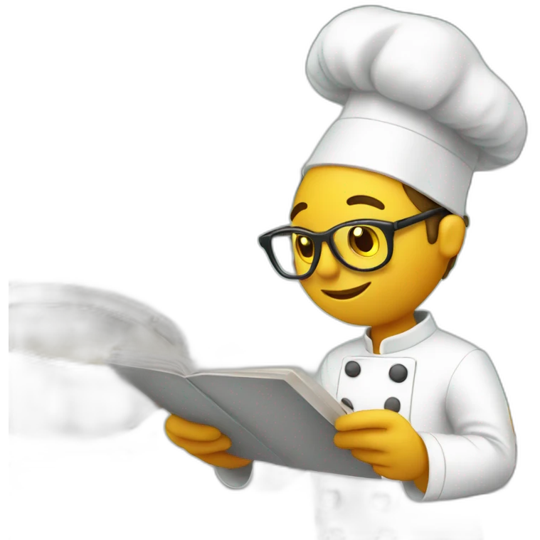 chef reading recipe emoji