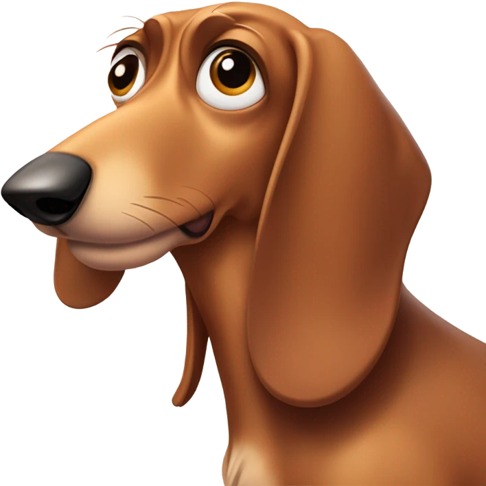Sad sausage dog emoji