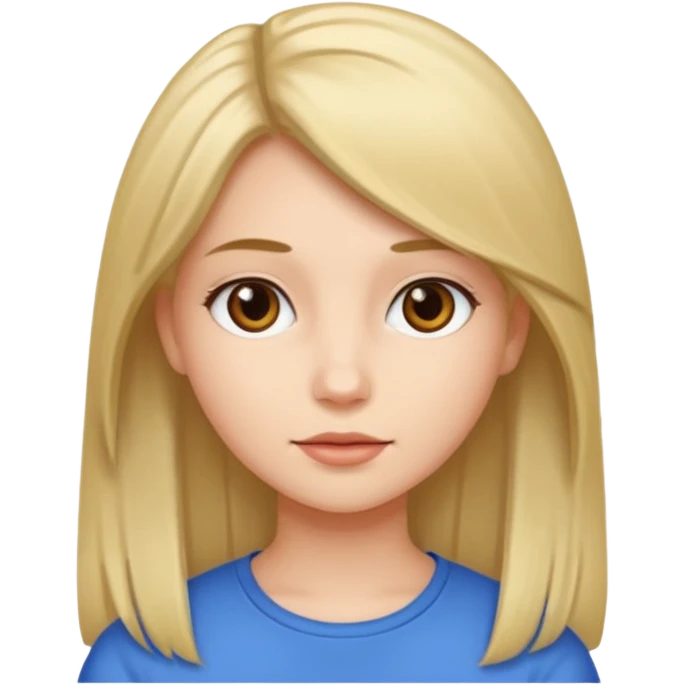 Chica de pelo lacio emoji