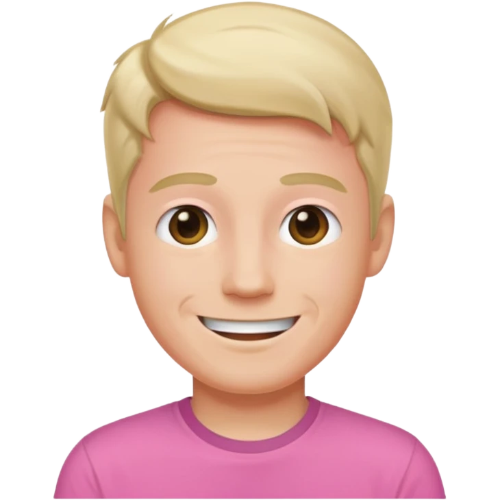 Barbie doll Ken Head pink t-shirt emoji