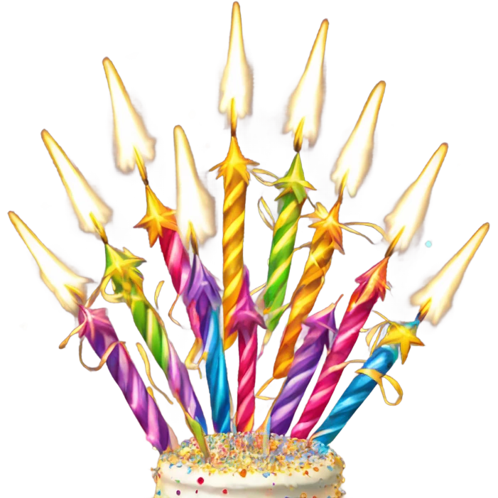 birthday sparklers emoji