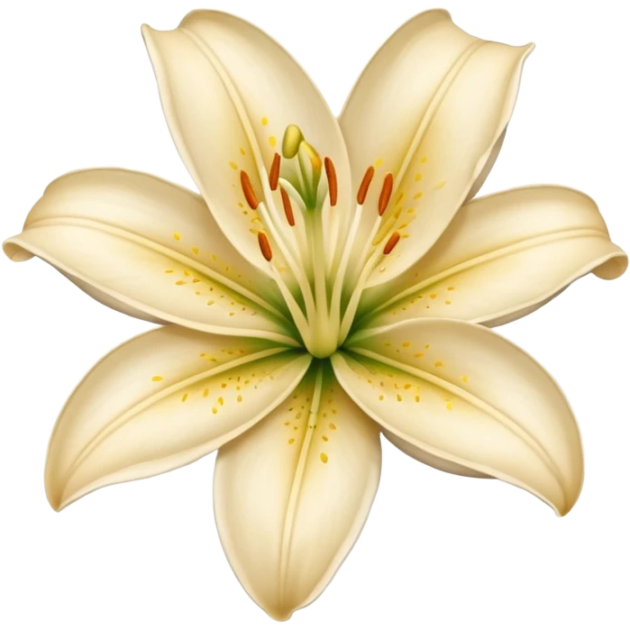 Beige Lilly flower  emoji