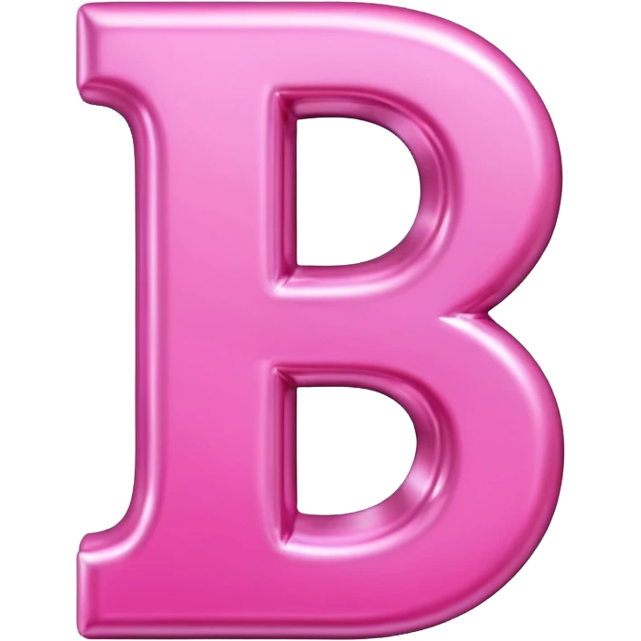 mix color pinks 3d letter p emoji