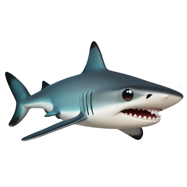 Cute Black tip reef shark emoji