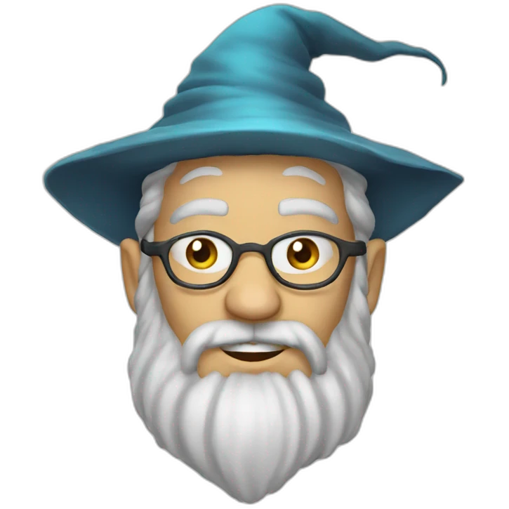 happy wizard headshot emoji