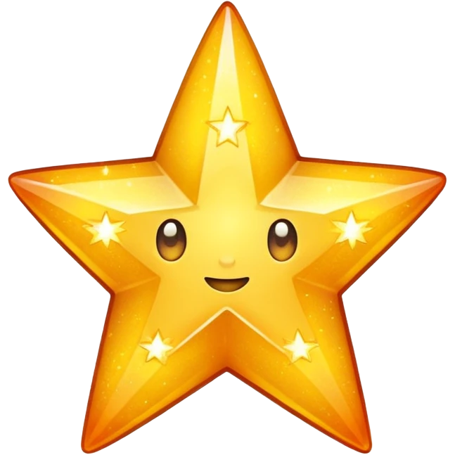 glitter yellow Star fire  emoji