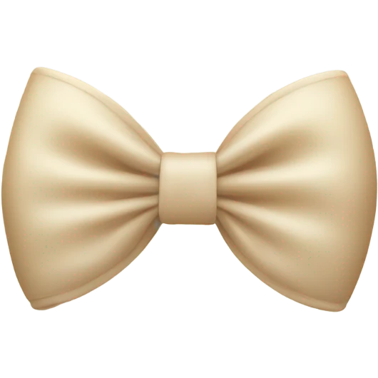 Beige creme  bow emoji