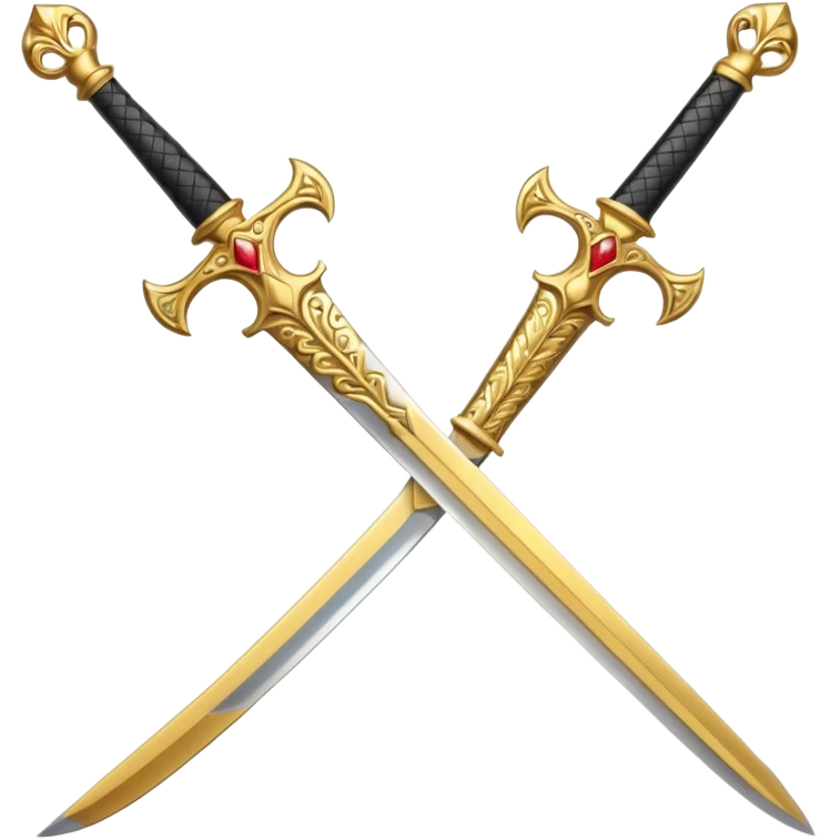 Golden ceremonial sword — engraved handle, decorative emoji