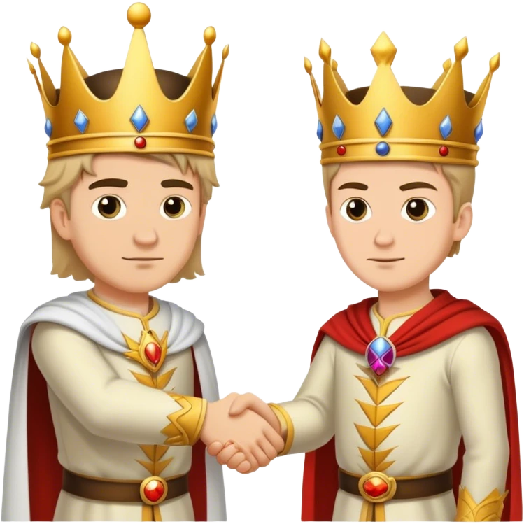 un rey dandole mano a su enemigo malo caucasian young emoji