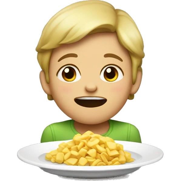 the child doesn't want to eat emoji