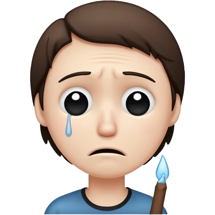 drawn stick man ruing emoji