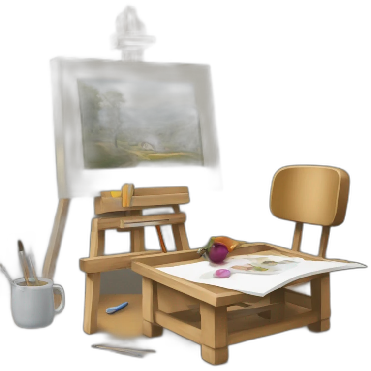 déesee with a painting graphic tool emoji