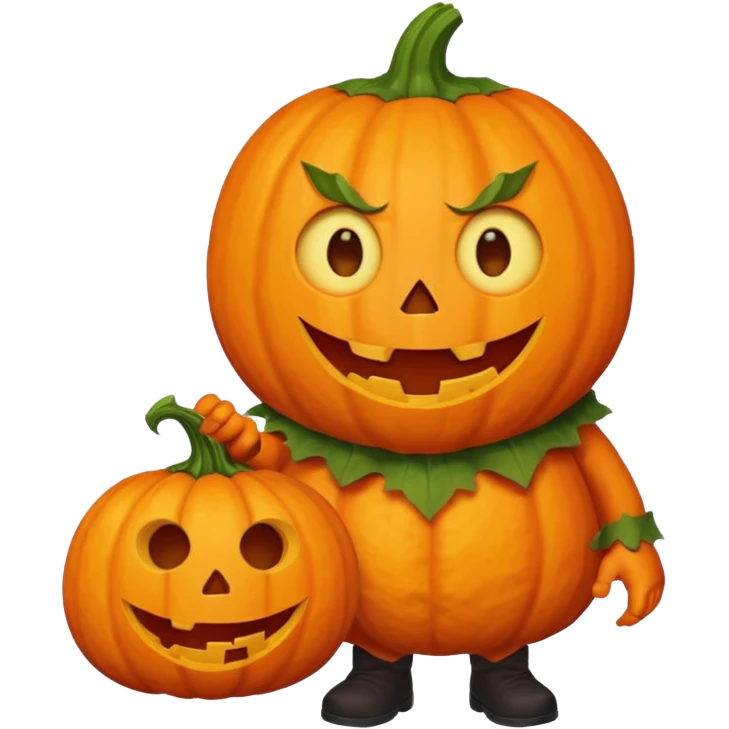 Pumpkin monster kid 
 emoji