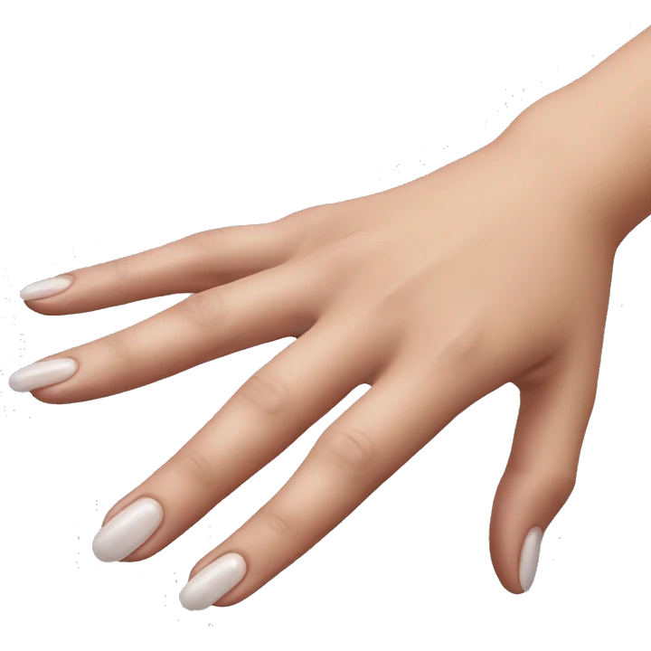 realistic hand with long acrylic nail emoji